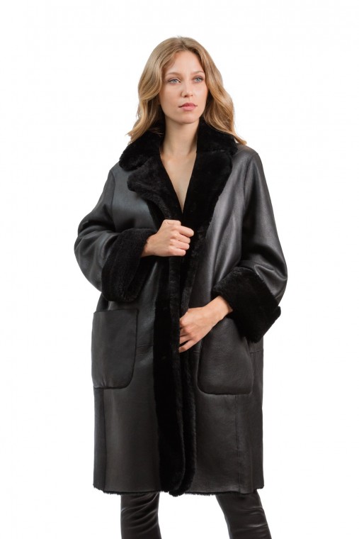 Oversized Reversible Sheepskin Coat