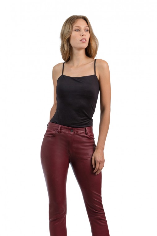 Jeans-Style Leather Trousers