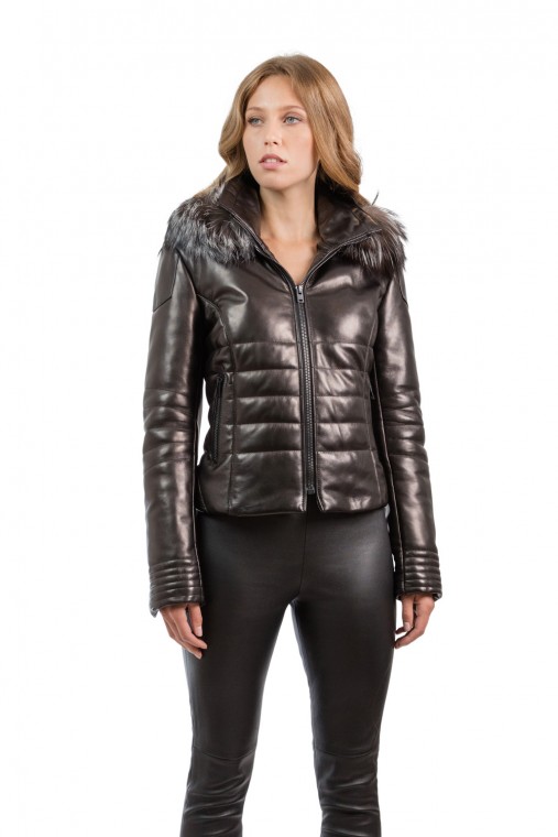 Leather Quilt Jacket