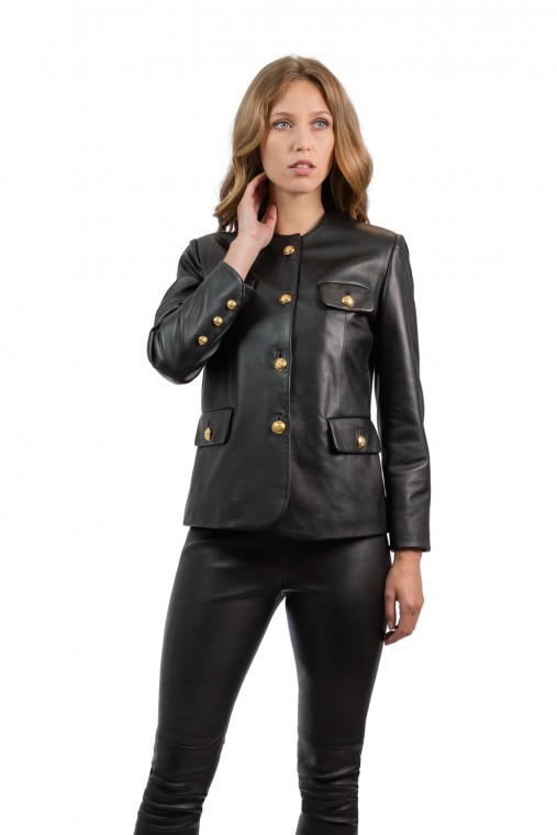 Stylish Long Leather Jacket 